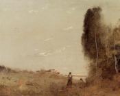 让 巴蒂斯特 卡米耶 柯罗 : Morning by the Water